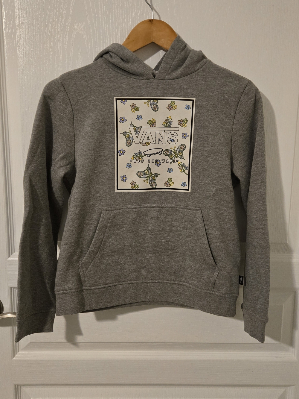 Vans Kid's Gray Floral Graphic Hoodie